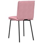 vidaXL Chaises à manger lot de 6 rose velours