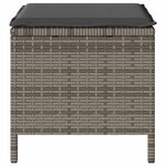 vidaXL Ensemble de salle à manger pour jardin 3 Pièces Gris Poly rotin