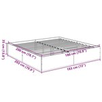 vidaXL Cadre de lit sans matelas sonoma gris 180x200 cm