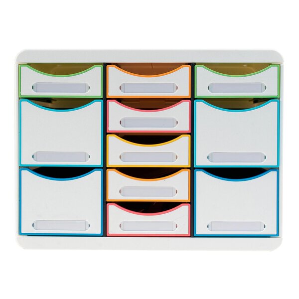 Moule De Classement Storebox Multi 11 Tiroirs Black Office - Blanc/arlequin - Exacompta