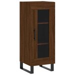 vidaXL Buffet haut Chêne marron 34 5x34x180 cm Bois d'ingénierie