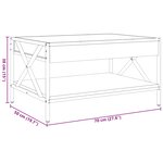 vidaXL Table basse avec LED Infinity chêne fumé 70x50x38 cm