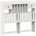 vidaXL Cadre de lit sans matelas blanc 135x190 cm bois de pin massif