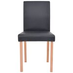 vidaXL Table et chaises 7 Pièces Cuir synthétique Chêne Noir