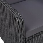 vidaXL Ensemble à manger d'extérieur 9 Pièces Résine tressée Noir