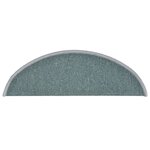 vidaXL Tapis d'escalier 15 pièces 56 x 17 x 3 cm Bleu mer Demi-rond
