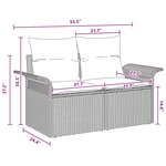 vidaXL Ensemble de canapé de jardin 6 Pièces Noir Poly rotin