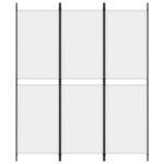 vidaXL Cloison de séparation 3 panneaux Blanc 150x180 cm Tissu