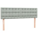 vidaXL Sommier à lattes de lit et matelas gris clair 160x220cm velours