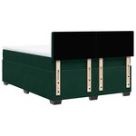 vidaXL Sommier à lattes de lit et matelas Vert foncé 160x200cm Velours