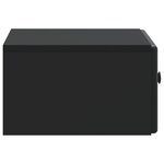 vidaXL Cabinet de chevet mural 2 Pièces Noir 49 x 34 5 x 20 cm