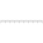 vidaXL Clôture de jardin à dessus en lance Acier (1-1 25)x15 3 m Noir