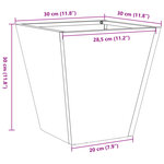 vidaXL Jardinière vert olive 30x30x30 cm acier