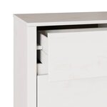 vidaXL Commode Drammen Blanc 111 x 43 x 73 5 cm Bois de pin massif