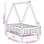 vidaXL Cadre de lit pour enfant blanc 70x140 cm bois de pin massif