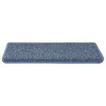 vidaXL Tapis d'escalier autocollants 30 Pièces 65x21x4 cm bleu
