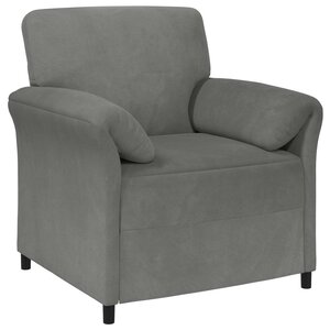 vidaXL Canapé 1 place Gris foncé 88 x 83 x 95 cm Velours