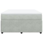 vidaXL Sommier à lattes de lit et matelas Gris clair 160x200cm Velours