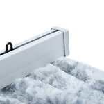 vidaXL Rideau anti-mouches blanc et gris 100x200 cm chenille
