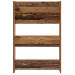 vidaXL Cabinets à chaussures muraux Vieux bois 60 x 18 x 60 cm