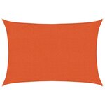 vidaXL Voile d'ombrage 160 g/m² Orange 2x2 5 m PEHD