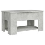 vidaXL Table basse gris béton 79x49x41 cm bois d'ingénierie