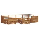 vidaXL Ensemble de canapés d'extérieur 7 Pièces Naturel