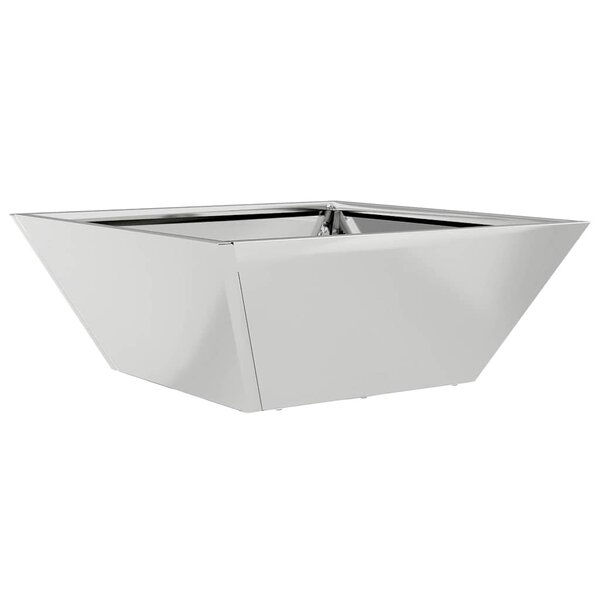 vidaXL Pot de jardin en forme de bol Argent 40 x 40 x 15 cm