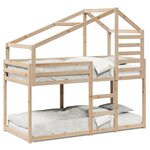 vidaXL Lit superposé sans matelas 90x200 cm bois de pin massif