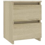 vidaXL Tables de chevet 2 Pièces Chêne sonoma 30x30x40 cm Bois ingénierie
