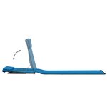 vidaXL Tapis de plage pliables 2 Pièces Acier et tissu Bleu