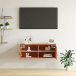 vidaXL Meuble mural Cire marron 80 x 30 x 30 cm Bois de pin massif