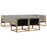 vidaXL Ensemble de canapés d'extérieur 7 pc Blanc et gris clair