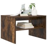 vidaXL Table basse Chêne fumé 60 x 50 x 40 cm Bois d'ingénierie