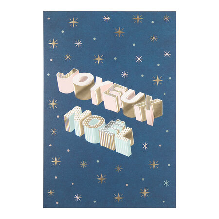 Carte de vœux céleste joyeux noël - draeger paris