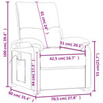 vidaXL Fauteuil inclinable électrique Noir Tissu