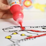 Gouache pour enfant flacon précision 6 couleurs