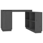 Bureau table poste de travail meuble d'ordinateur informatique étude 110 x 50 x 75 cm bois massif de pin gris 02_0023822