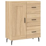vidaXL Buffet haut Chêne sonoma 69 5x34x180 cm Bois d'ingénierie