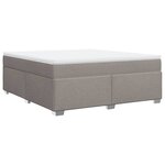 vidaXL Sommier à lattes de lit avec matelas Taupe 180x200 cm Tissu