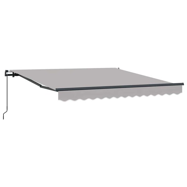 vidaXL Auvent Rétractable Gris clair 350 x 250 cm tissu