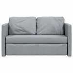 vidaXL Canapé-lit 2 en 1 gris clair 112x174x55 cm tissu