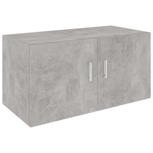 vidaXL Armoire murale Gris béton 80x39x40 cm Bois d'ingénierie