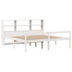 vidaXL Lit bibliothèque sans matelas blanc 180x200 cm bois pin massif