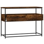 vidaXL Table console chêne fumé 100x40x75 cm bois d'ingénierie