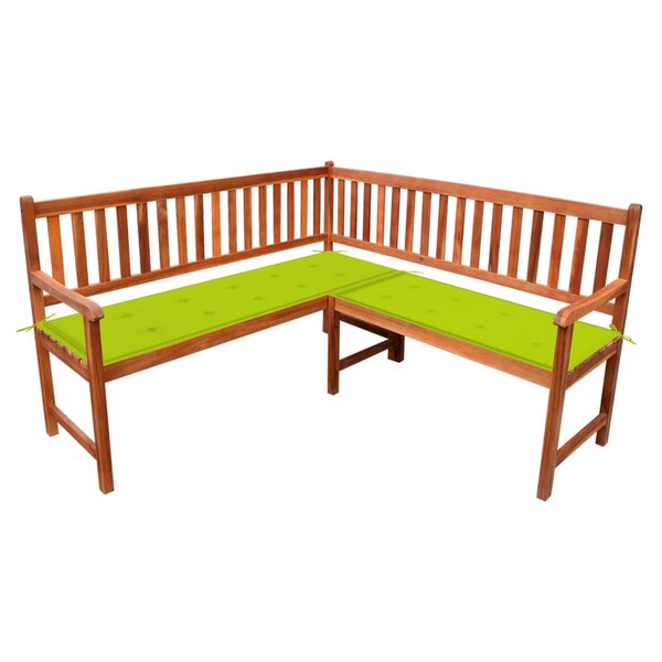 vidaXL Banc d'angle de jardin avec coussins 150cm Bois d'acacia massif