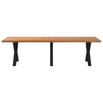 vidaXL Table à manger marron clair bois de chêne massif rectangulaire