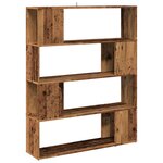 vidaXL Bibliothèque/Séparateur de pièce vieux bois 100x24x124 5 cm