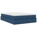 vidaXL Lit avec rangement et matelas Bleu 140 x 200 cm Polyester