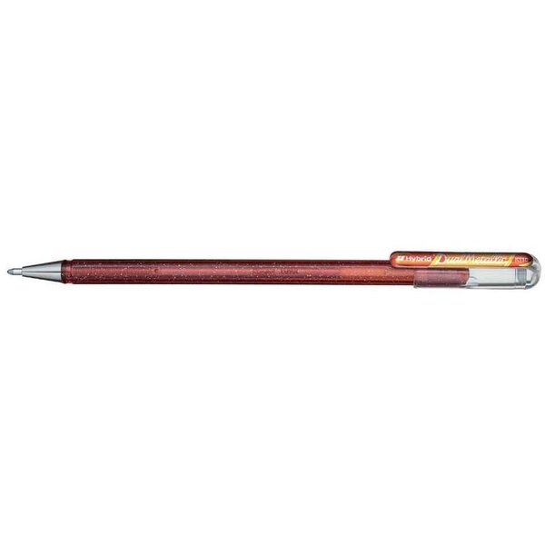 Stylo roller Hybride encre gel 'Dual Pen'  orange/jaune x 12 PENTEL
